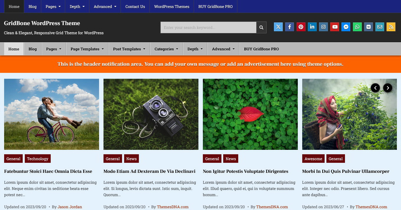 Documentation - GridBone WordPress Theme