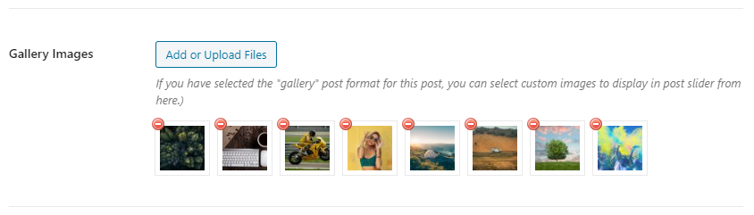 Gallery Images Setting